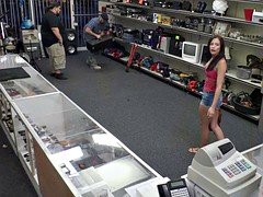 Hot babe fucked by pawn guys big cock