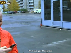 Blondine, Tanzen, Absätze, Strumpfhose, Sich ausziehen, Schlucken, Flotter dreier