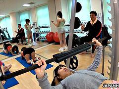 Yui Asano is fucked at the gym by her trainer