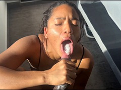 Leie, Grosser schwanz, Schwarz, Blasen, Auto, Paar, Schwarz