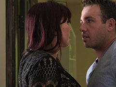 Bombastic MILF seduced into giving a long and sensual blowjob