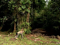 Анальный секс, Блондинки, Семяизвержение, Сперма на лице, На природе