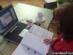 チェコ, 祖父, お婆さん, 毛深い, 熟年, オフィス, 現実, 三人