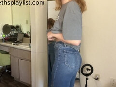 Leie, Arsch, Tussi, Bikini, Blondine, Hochschule, Jeans, Rotschopf