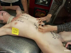 Tied bi-atch bum drilled in tat supermarket (Coral Aorta, Mr Pete)