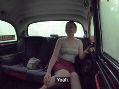 Russian Lucy Heart rides cab driver