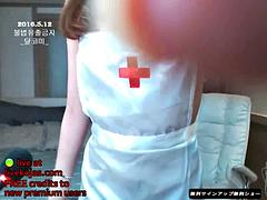 Amateur, Asiatique, Fétiche, Japonaise, Masturbation, Infirmière, Solo, Nénés