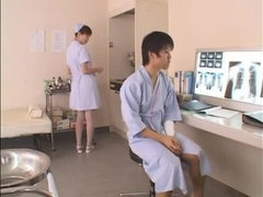舐める尻, 緊縛, デカパイ, フェラチオ, 顔射, 指いじり, 看護婦, 三人