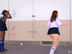 Felicia Clover & Shae Spreadz: Hot Lesbian Action After Class