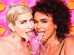 Group interracial fucking movie with Skye Blue and Alina Ali