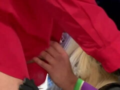 Blonde, Fétiche, Fétiche des pieds, Hd, Lingerie, Public, Plan cul à trois