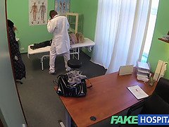 Cheating blonde sucks and fucks after striking a fast surgery deal