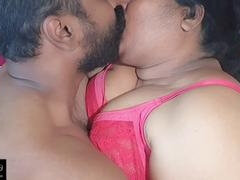 Desi stepmom shares a steamy kiss and gives a blowjob to her stepson-in-law