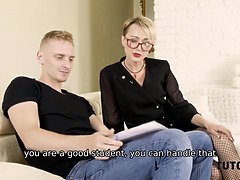 Минет, Постарше, Парочка, Фетиш, Очки, Зрелые, Милф, Студентка