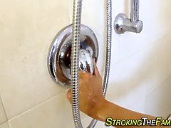 デカチン, Hd, 淫乱熟女, 母, 叫ぶ, シャワー, スペルマ, ティーン