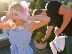 お尻, ブロンド, フェラチオ, ドレス, ハードコア, 剃毛, ガリガリ, ティーン