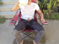 Tir de sperme, Jeans, Masturbation, De plein air