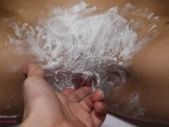 Badkamer, Blond, Harig, Hd, Natuurlijke tieten, Gezichtspunt, Tiener, Strak