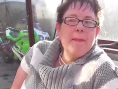 デカパイ, イギリス人, ヨーロピアン, 女, 母, パンティ, オマンコ, 一人