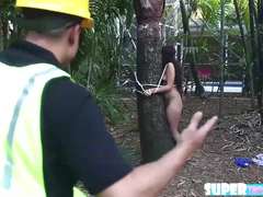 Miniature and voluptuous Jaye Austine gets her pussy hammered