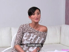 Leie, Paar, Frau, Fingern, Lesbisch, Lecken, Büro, Muschi