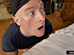 Delivery Man Zac Wild Catches Gianna Dior Fingering Her Pussy and They Fuck Hardcore
