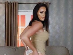 Sexy Emma Green dress strip