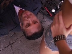 デカチン, フェラチオ, 茶髪の, 足コキ, ハードコア, Hd, なめる, 淫乱熟女