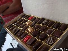 Birthday leads to threesome with his old parents