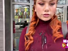 Redheads Bukkake Cumwalk to McDonalds