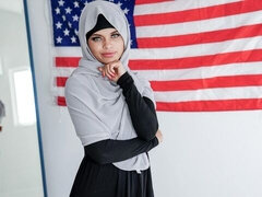 Muslim chick Destiny Cruz is fucking for cash in the bedroom