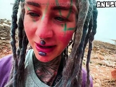 Amateur, Plage, Queue, Allemand, Hd, De plein air, Suçant, Tatouage