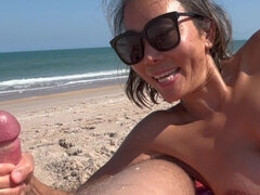 Incroyable, Plage, Chinoise, Queue, Branler, Mère que j'aimerais baiser, Maman, Public
