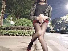 Amateur, Asian, Brother, Crossdresser, Female, Masturbation, Outdoor, Shemale