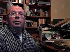Grandpa cums on webcam
