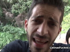 Fucking Latina newbie with braces on casting