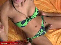 Bikini, Dildo, Handjob, Jerking, Ladyboy, Shemale, Teen, Toys