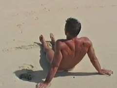 Anal, Plage, Grosse bite, Homosexuelle, Hard, Muscle, De plein air, Rétro ancien