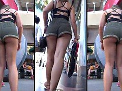Amateur, Nana, Brunette brune, Collège université, De plein air, Voyeur
