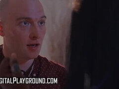 Blondine, Blasen, Kehlenfick, Hundestellung, Schwarz, Lecken, Muschi, Flotter dreier