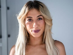 素人, デカチン, ブロンド, フランス人, 下着, 小柄, ガリガリ, ストッキング