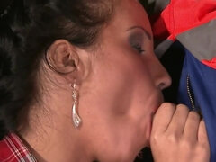 Train sex - Laura Lion loves threesome fuck on the railroad