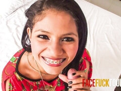 Amateur, Grosse bite, Sucer une bite, Couple, Fait maison, Fille latino, Rugueux, Avaler