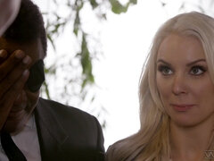 Zwart, Blond, Erotisch, Interraciaal, Lesbisch, Kut duiken, Anaal likken, Spuiten