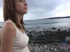 Arsch, Strand, Blasen, Fussjob, Freundin, Pov, Muschi, Dürr