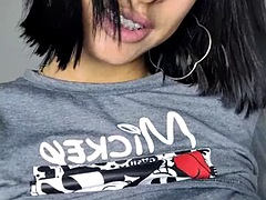 デカパイ, ブロンド, カワイイ, ラティーナ, 一人, オッパイの, おもちゃ, ウェブカメラ