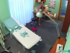 Badkamer, Blond, Pijpbeurt, Arts, Hondjeshouding, Vingeren, Verpleegster, Kantoor