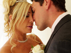 アメリカ人, デカパイ, ブロンド, 結婚, チン, 足, 下着, 結婚式