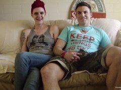 Amateur, Sucer une bite, Couple, Fait maison, Rousse roux, Tatouage, Nénés