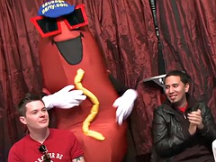 素人, フェラチオ, フェティッシュ, ゲイ, グループ, 手コキする, パーティ, 公共